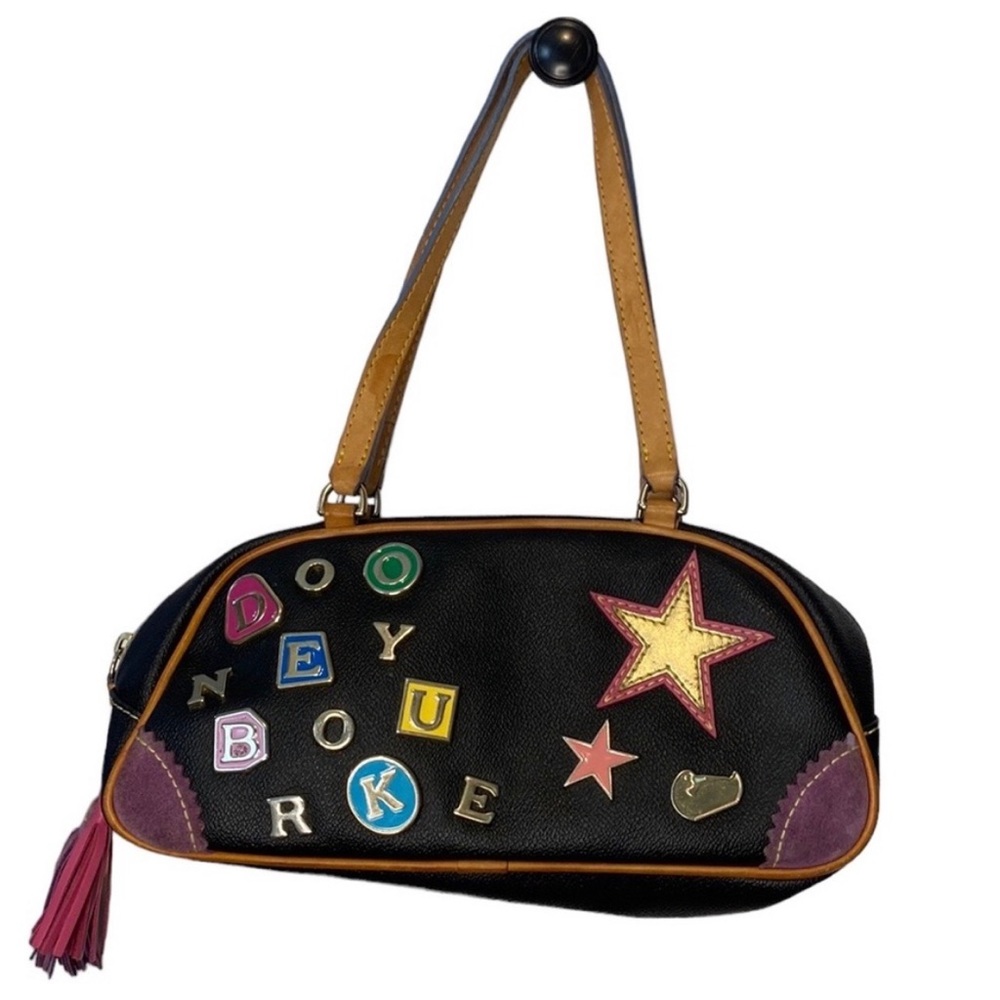 Vintage Y2K Dooney and Bourke Shoulder Bag Bowler Baguette 2000s Lindsay Lohan